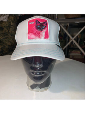Men's Goorin Bros. The Farm Cool Cat Trucker Hat One Size White Pink